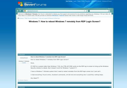 
                            7. How to reboot Windows 7 remotely from RDP Login Screen? - Windows ...