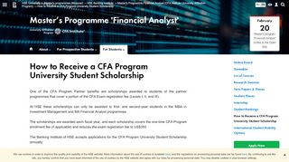 
                            13. How to Receive a CFA Program University Student Scholarship ...