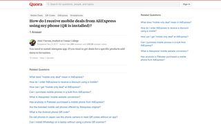 
                            10. How to receive mobile deals from AliExpress using my phone (QR is ...