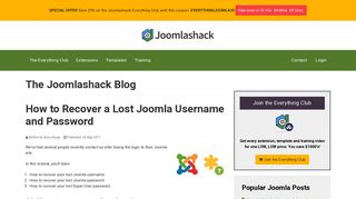 
                            5. How to Recover a Lost Joomla Username and Password - Joomlashack