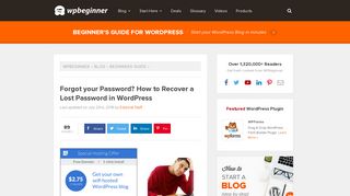 
                            1. How to Recover a Lost Password in WordPress - WPBeginner