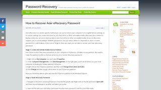 
                            13. How to Recover Acer eRecovery Password | Password Recovery
