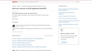 
                            5. How to recover an ICAI registered email ID - Quora