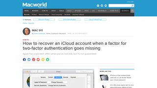 
                            8. How to recover an iCloud account when a factor for two-factor ...