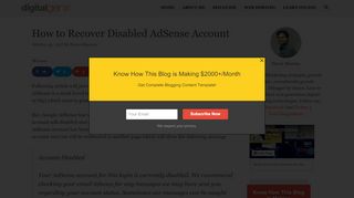 
                            7. How to Recover Disabled AdSense Account - Digitalgenx