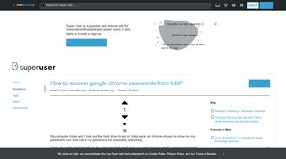 
                            11. How to recover google chrome passwords from hdd? - Super User