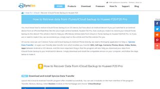 
                            9. How to Recover iTunes/iCloud Backup to Huawei P20 Pro - ...