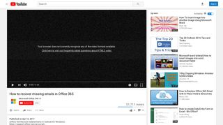 
                            12. How to recover missing emails in Office 365 - YouTube