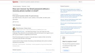 
                            3. How to recover my Gmail password without a recovery phone number ...