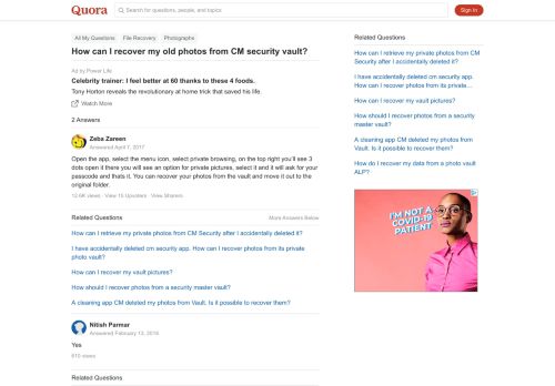 
                            13. How to recover my old photos from CM security vault - Quora