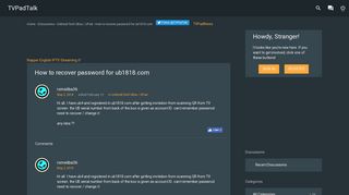 
                            7. How to recover password for ub1818.com - TVPadTalk