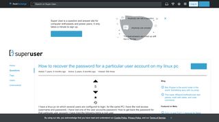 
                            10. How to recover the password for a particular user account on my ...