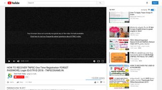 
                            2. How to RECOVER TNPSC One Time Registration ... - YouTube