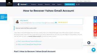 
                            7. How to Recover Yahoo Email Account - Recoverit Data Recovery