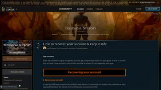 
                            8. How to recover your account & keep it safe! - EUW boards - League of ...