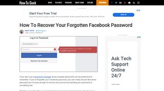 
                            13. How To Recover Your Forgotten Facebook Password