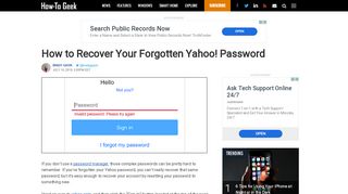 
                            10. How to Recover Your Forgotten Yahoo! Password