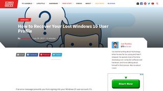 
                            8. How to Recover Your Lost Windows 10 User Profile - MakeUseOf