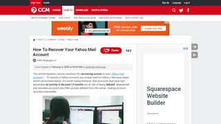
                            5. How To Recover Your Yahoo Mail Account - Ccm.net