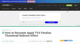 
                            4. How to Recreate Apple TV's Parallax Thumbnail Rollover Effect