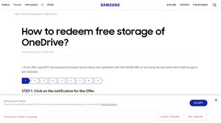 
                            6. How to redeem free storage of OneDrive? | Samsung Support LEVANT