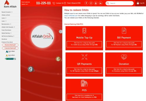 
                            3. How to redeem Orbits - Bank Alfalah