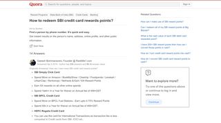 
                            11. How to redeem SBI credit card rewards points? - Quora