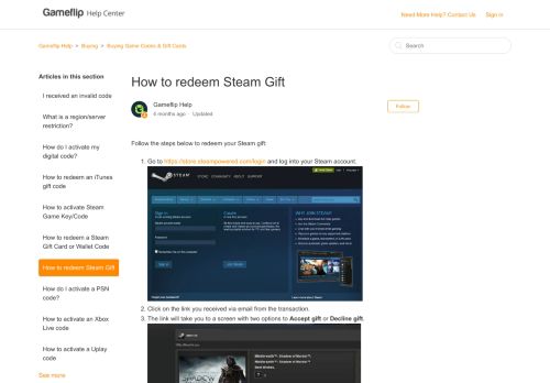 
                            13. How to redeem Steam Gift – Gameflip Help