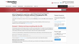 
                            6. How to Redirect a Domain without Changing the URL | InMotion Hosting