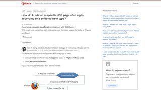 
                            3. How to redirect a specific JSP page after login, according to a ...
