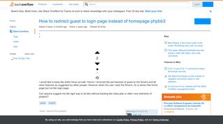
                            2. How to redirect guest to login page instead of homepage phpbb3 ...