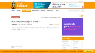 
                            3. How to redirect page in Iframe? - CodeProject