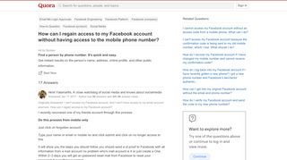 
                            12. How to regain access to my Facebook account without having access ...