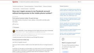 
                            7. How to regain access to my Facebook account without having access ...