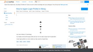 
                            3. How to regain Login Portlet in liferay - Stack Overflow