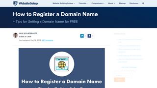 
                            10. How to Register a Domain Name (+ tips for getting it for FREE)
