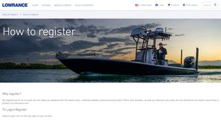 
                            3. How to register an account on Lowrance.com | USA