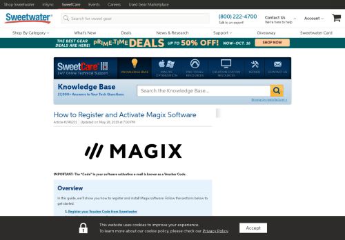 
                            4. How to Register and Activate Magix Software | Sweetwater