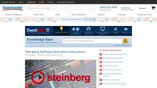 
                            12. How to Register and Activate Steinberg Software | Sweetwater