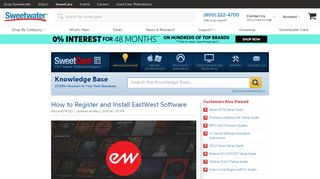 
                            10. How to Register and Install EastWest Software | Sweetwater