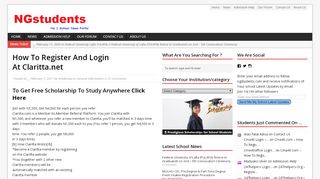 
                            5. How To Register And Login At Claritta.net – NGstudents.com