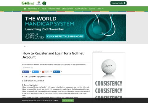 
                            2. How to Register and Login for a Golfnet Account
