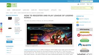 
                            12. How To Register and Play League Of Legend Korea | Blog OBTGAME