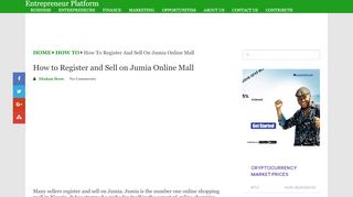 
                            8. How to Register and Sell on Jumia Online Mall - Entrepreneur
