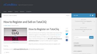 
                            9. How to Register and Sell on TataCliQ - eComBites