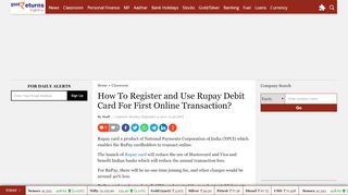 
                            5. How To Register and Use Rupay debit card For First Online ...
