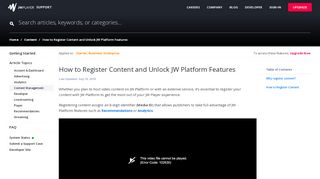 
                            5. How to Register Content and Unlock JW Platform Features | JW Player ...