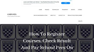 
                            6. How To Register Courses, Check Result And Pay School Fees On ...