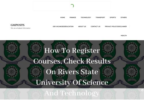 
                            4. How To Register Courses, Check Results On Rivers State University ...