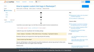 
                            13. How to register custom html tags in Resharper? - Stack Overflow